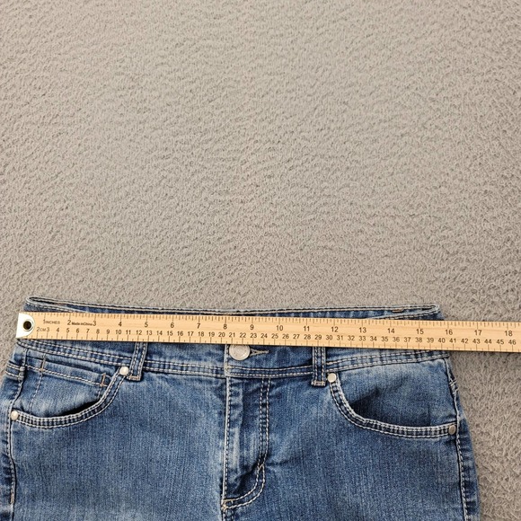 Bandolino Jeans Womens 8‎ Blue Denim Straight Distressed Mid Rise Casual Pockets - Picture 10 of 12